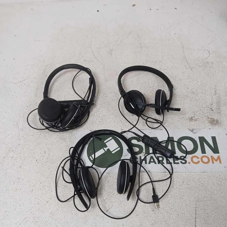 3X SENNHEISER EPOS HEADSETS 