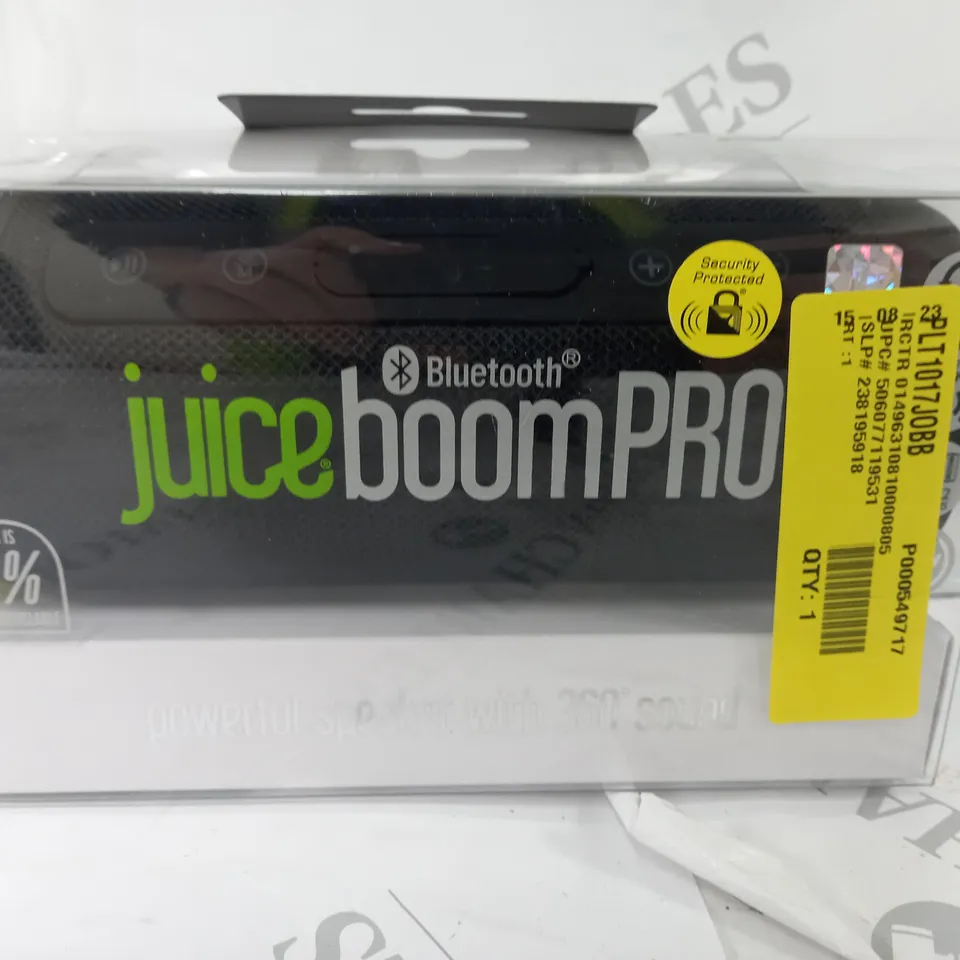 BOXED JUICEBOOMPRO PORTABLE BLUETOOTH SPEAKER 