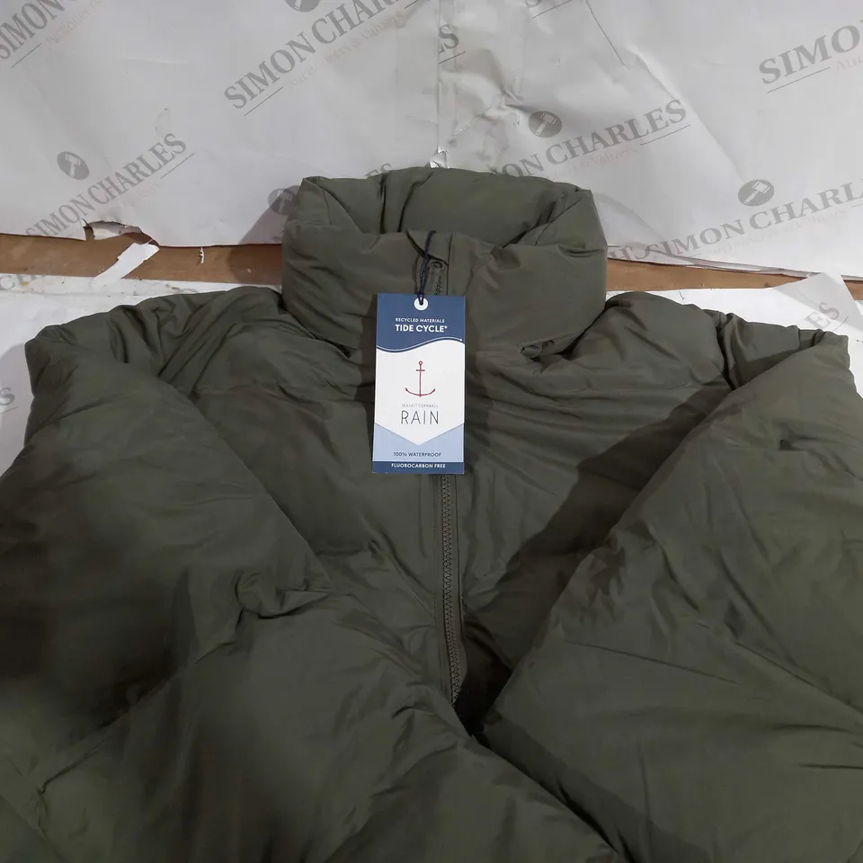 SEASALT CORNWALL RAIN WAYMAKER JACKET LIGHT NORI REGULAR UK SIZE 16