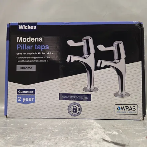 BOXED WICKES MODENA PILLAR TAPS - CHROME