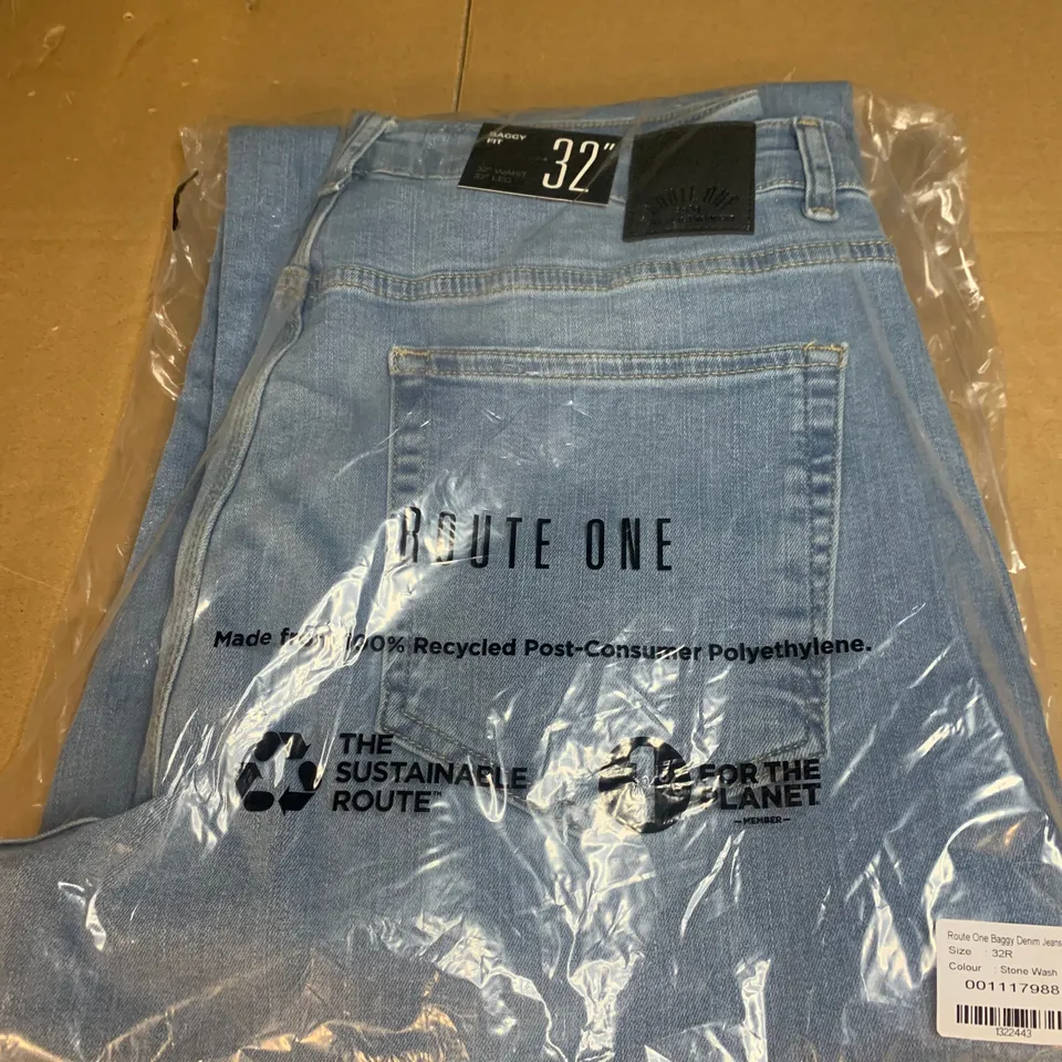 ROUTE ONE BAGGY DENIM JEANS SIZE 32R