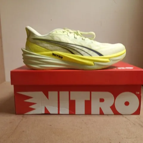 BOXED PAIR OF PUMA NITRO TRAINERS IN APPLE SPRITZ/LUX LIME SIZE UK 11