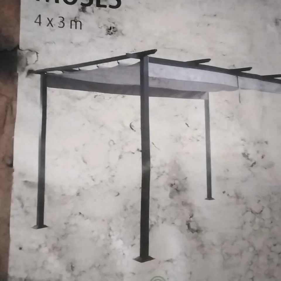 BOXED MOSES 4X3M SLIDING GAZEBO