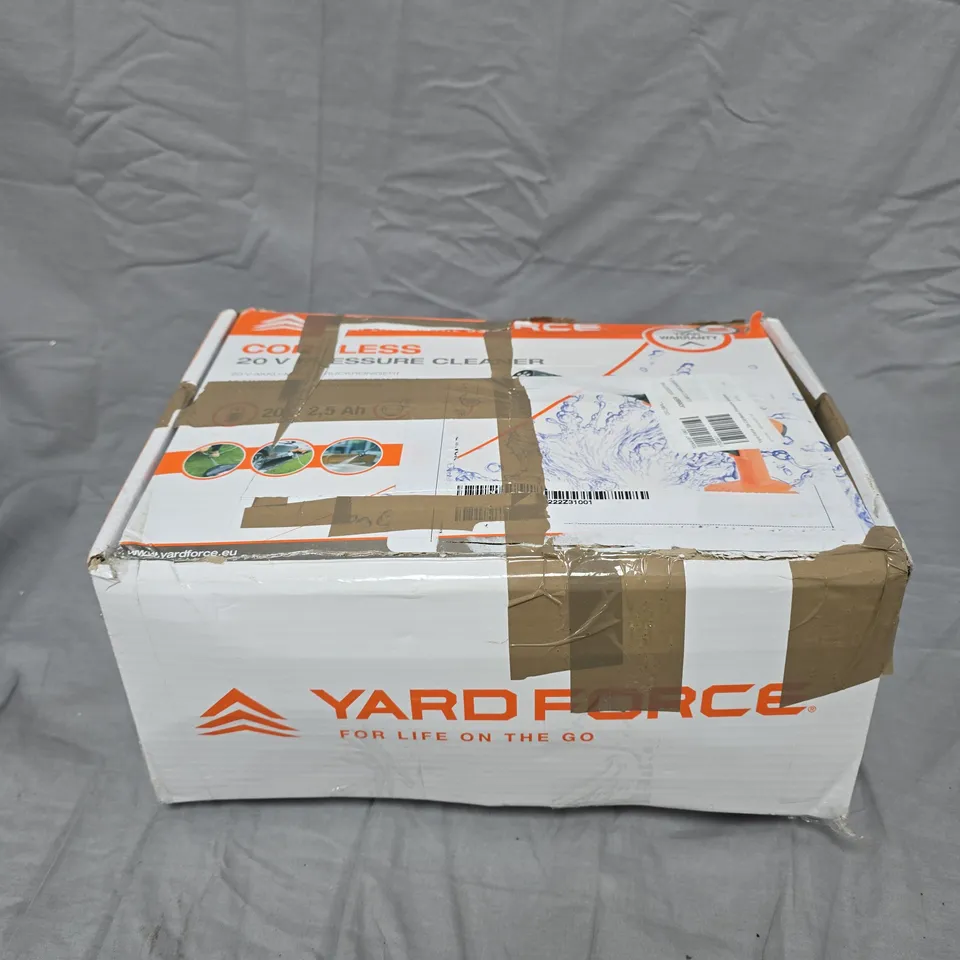 YARD FORCE 20V CORDLESS PRESSURE WASHER