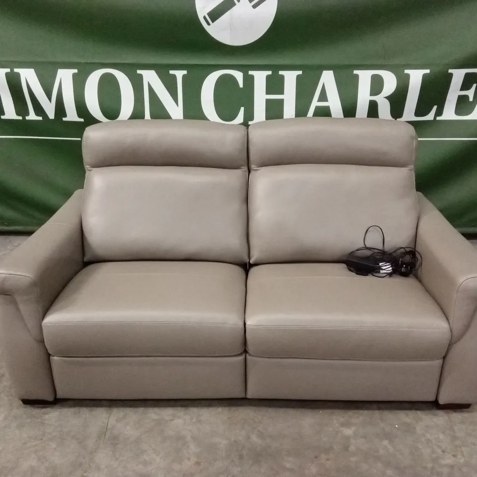 QUALITY DESIGNER ITALIAN MADE ADRIANO 3 SEATER LUMBAR AND ELECTRIC RECLINER LEATHER SOFA