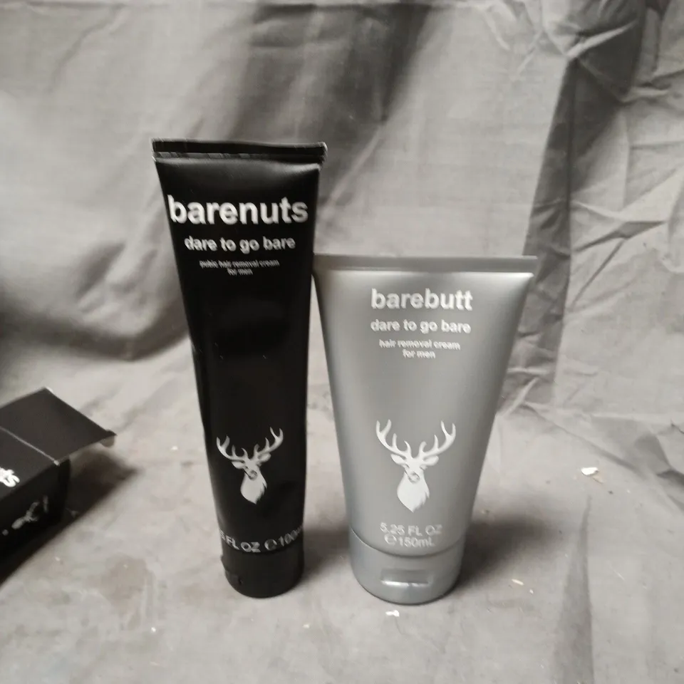 BARENUTS & BAREBUTT PUBIC HAIR REMOVAL AND HAIR REMOVAL CREAMS FOR MEN – 2-PACK (DARE TO GO BARE)