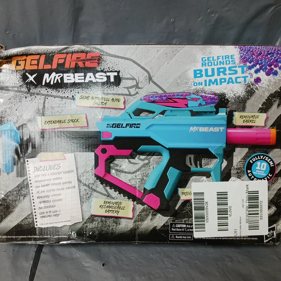 BOXED NERF PRO GELFIRE MRBEAST RRP £65.99