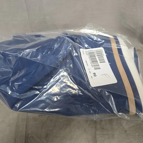 BAGGED DENIM & CO. SIDE STRIPE WIDE LEG TROUSER PETITE IN NAVY SIZE MEDIUM