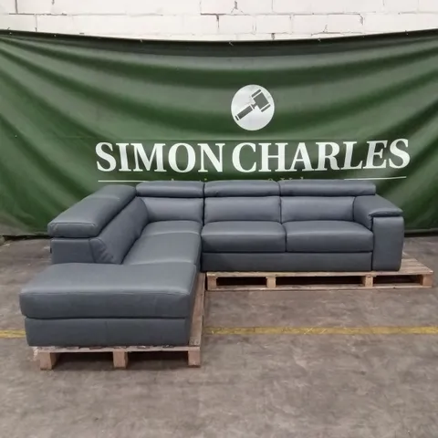 QUALITY DESIGNER ITALIAN MADE LUCCA LEATHER CORNER SOFA