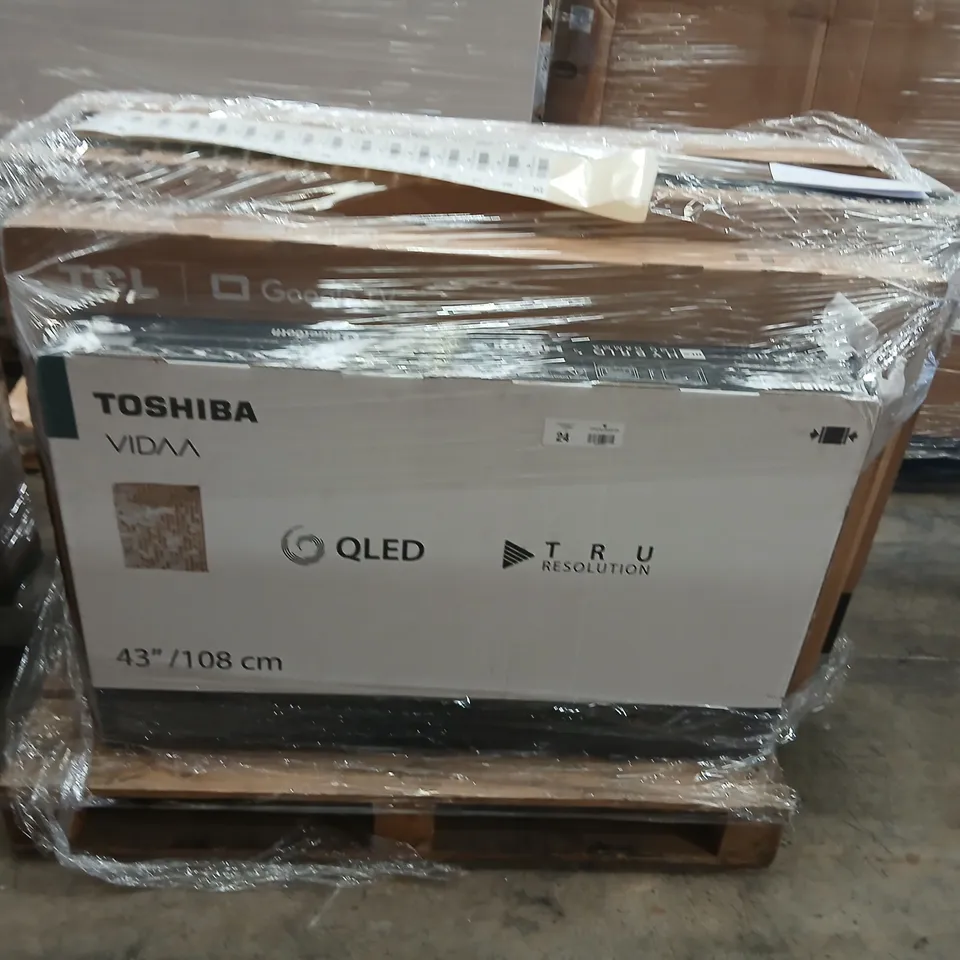 PALLET OF  FIVE ASSORTED WAREHOUSE DAMAGED TV'S TO INCLUDE;