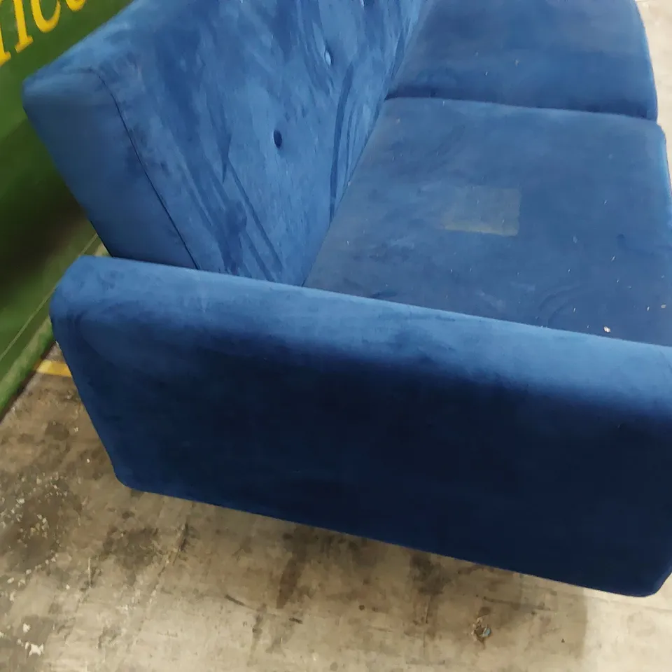 DESIGNER CLICK CLAK SOFA BED PLUSH BLUE FABRIC 