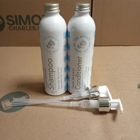 THE CORNISH SEAWEED BATH CO SUPER NUTRIENT SHAMPOO AND CONDTIONER 280ML PER BOTTLE
