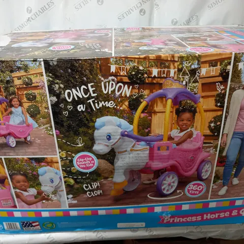BOXED LITTLE TIKES PRINCESS COSY HORSE CHARIOT