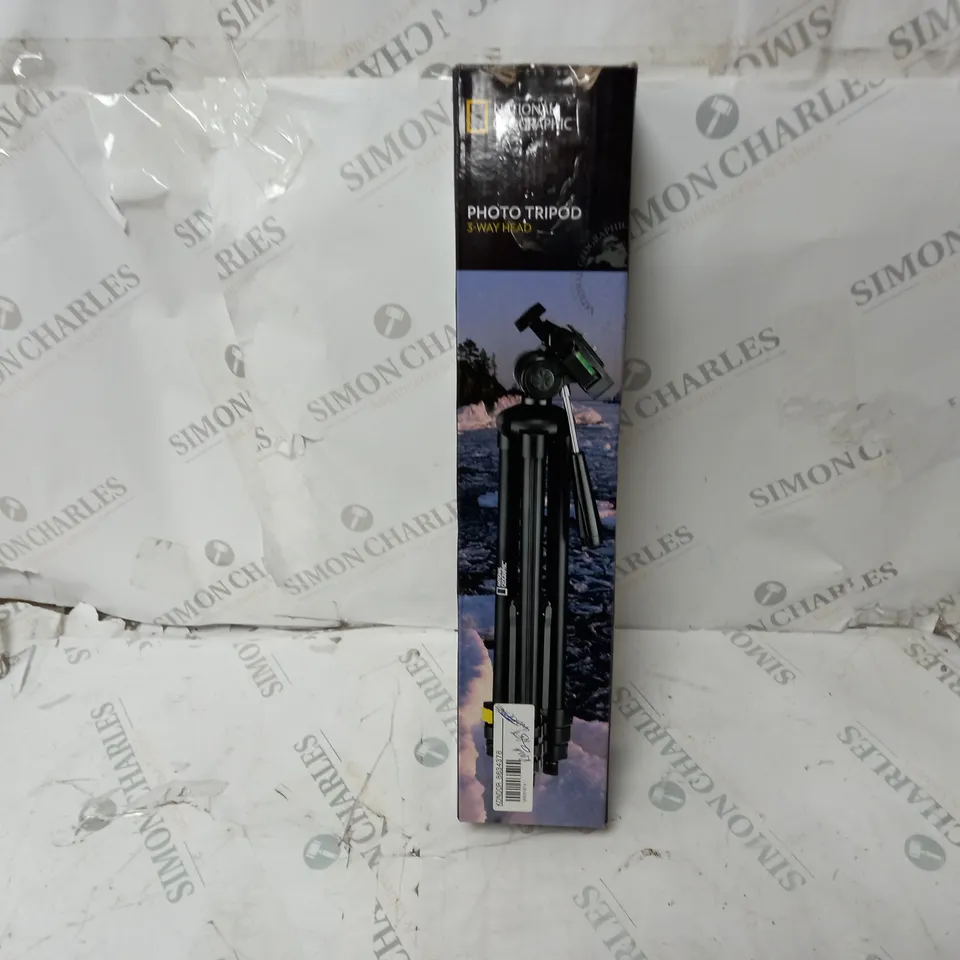 BOXED NATIONAL GEOGRAPHIC PHOTO TRIPOD 3-WAY HEAD