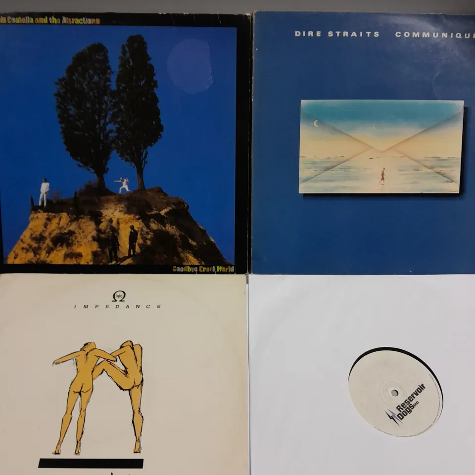 APPROXIMATELY 10 ASSORTED VINYLS FROM VARIOUS ARTIST TO INCLUDE MARVIN GAYE, ELVIS COSTELLO, DIRE STRAITS ETC 
