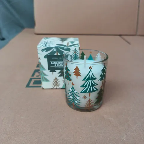 GISELA GRAHAM LONDON - SANDALWOOD & CLOVE SCENTED GLASS CANDLE – SET OF 6 (XMAS SEASON)