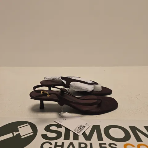 H&M Brown Leather Sandals, Strappy Thong Style – UK Size 5