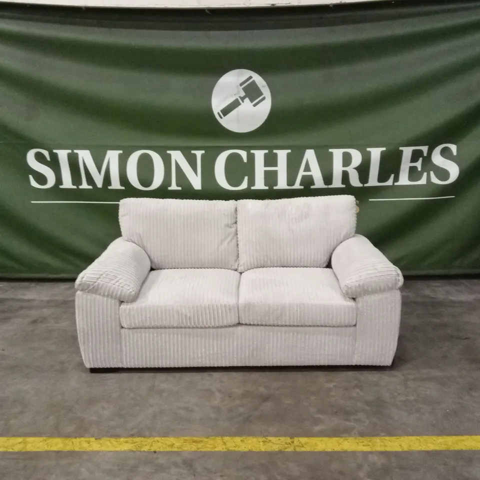 AMALFI STANDARD BACK FABRIC 2 SEATER SOFA - SILVER RRP £499