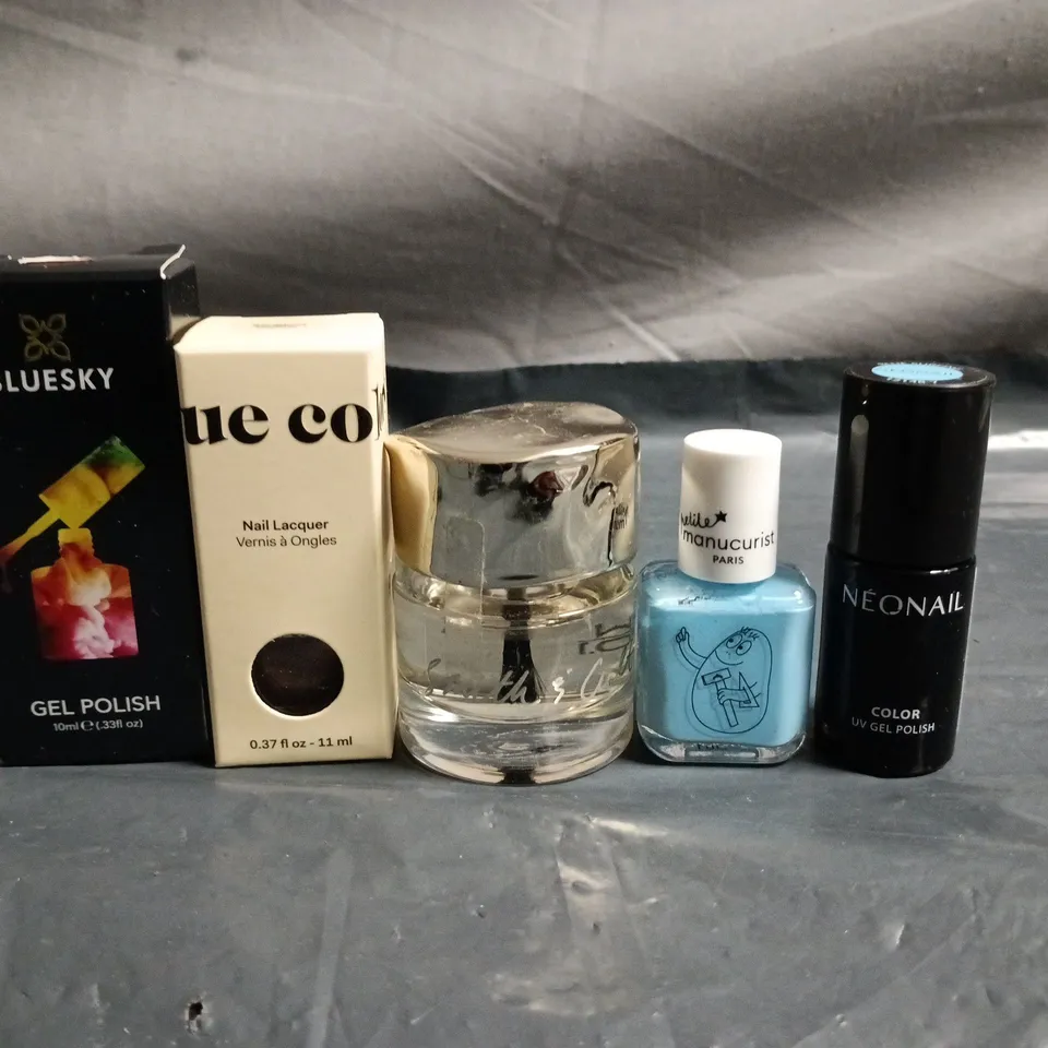 APPROXIMATELY 40 BOTTLES OF NAIL VARNISH TO INCLUDE BLUESKY, SMITH'S CULT AND NEONAIL