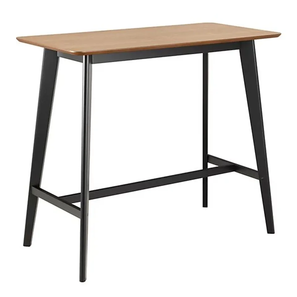 BOXED ROXBY BAR TABLE IN OAK & BLACK