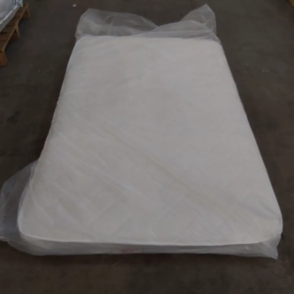 QUALITY BAGGED BIBEAU DEEP QUILTED HYBRID OPEN COIL 4FT SMALL DOUBLE MATTRESS