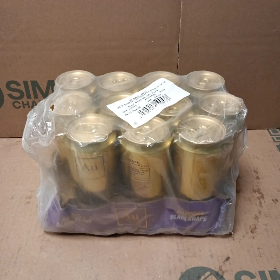 11 X AU VODKA LIMITED BLACK GRAPE CANS