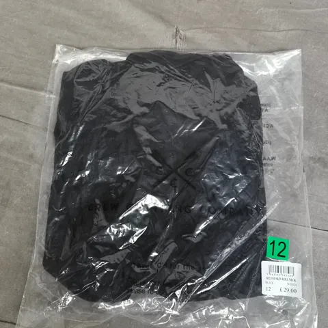 BAGGED CREW CLOTHING COMPANY SECOND SKIN ROLL NECK IN BLACK - SIZE 12