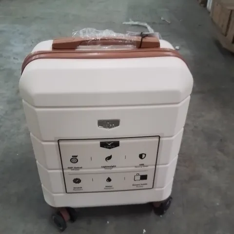 LUGG JETSET CABIN BAG CREAM WITH BROWN