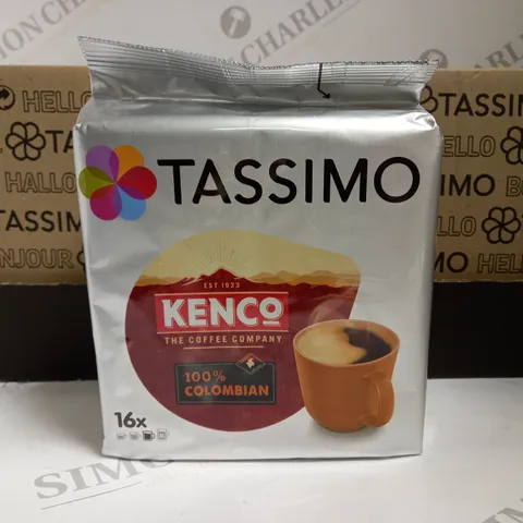 BOX OF APPROX 5 X 16 KENCO TASSIMO PURE COLOMBIAN COFFEE PODS