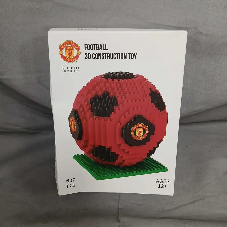 MANCHESTER UNITED FOOTBALL 3D CONSTRUCTION TOY – 687 PIECES, OFFICIAL PRODUCT, AGES 12+
