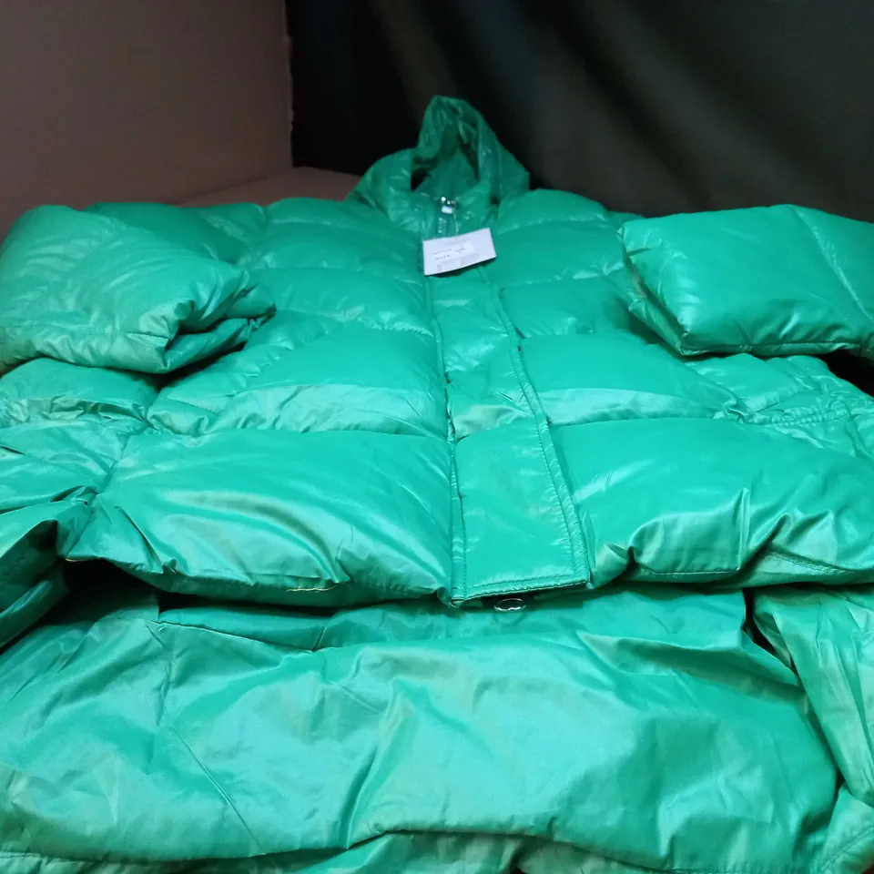 LUCKY FIVE VIBRANT GREEN PADDED/HOODIED COAT - MEDIUM