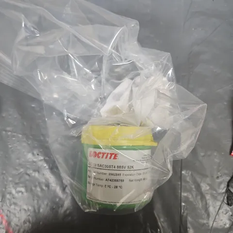 LOCTITE ADHESIVE – GREEN CONTAINER WITH YELLOW CAP (SEALED IN PLASTIC BAG) (VERIFY MODEL)