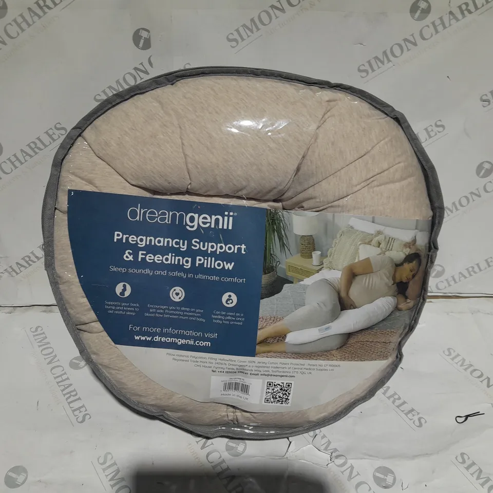 DREAMGENII PREGNANCY SUPPORT AND FEEDING PILLOW