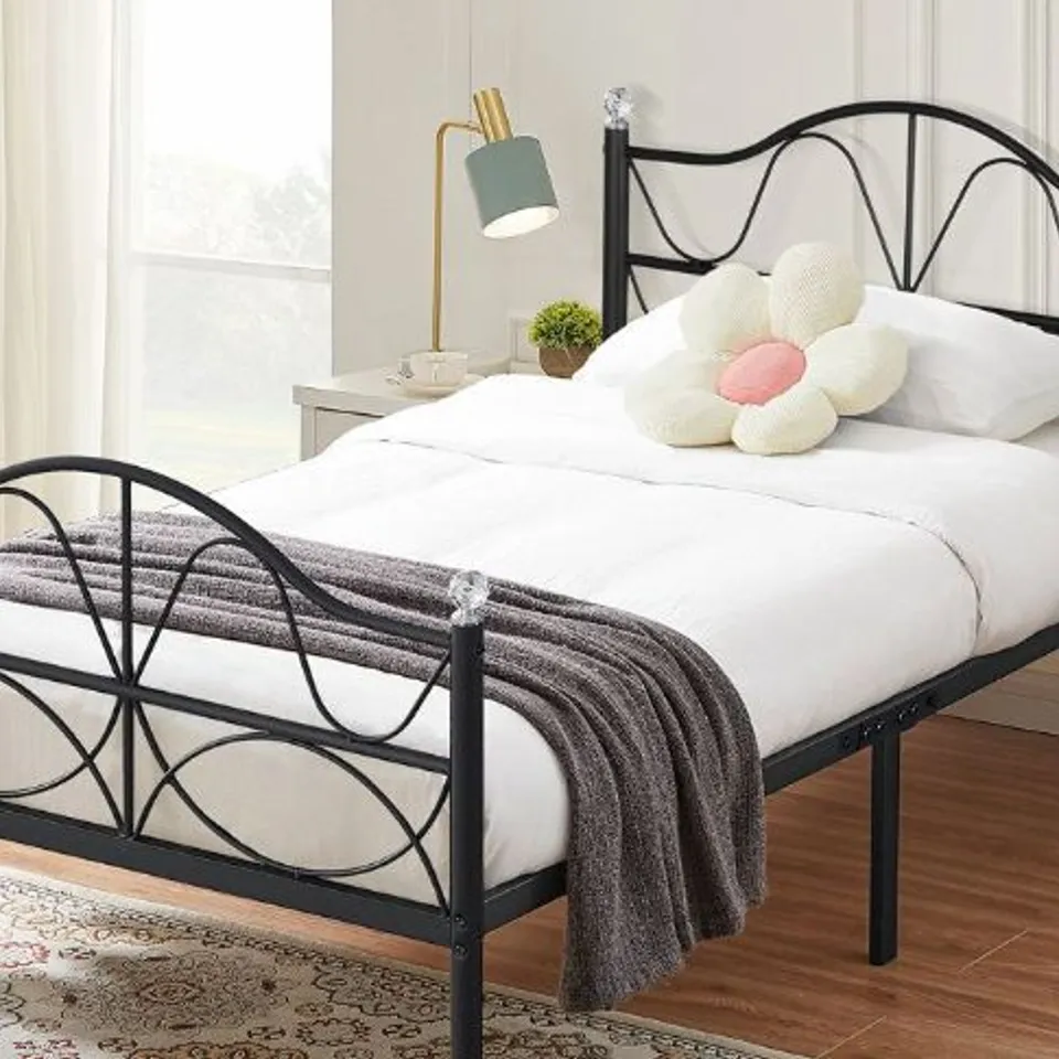 BOXED WATHEN 36CM METAL PLATFORM SINGLE BED