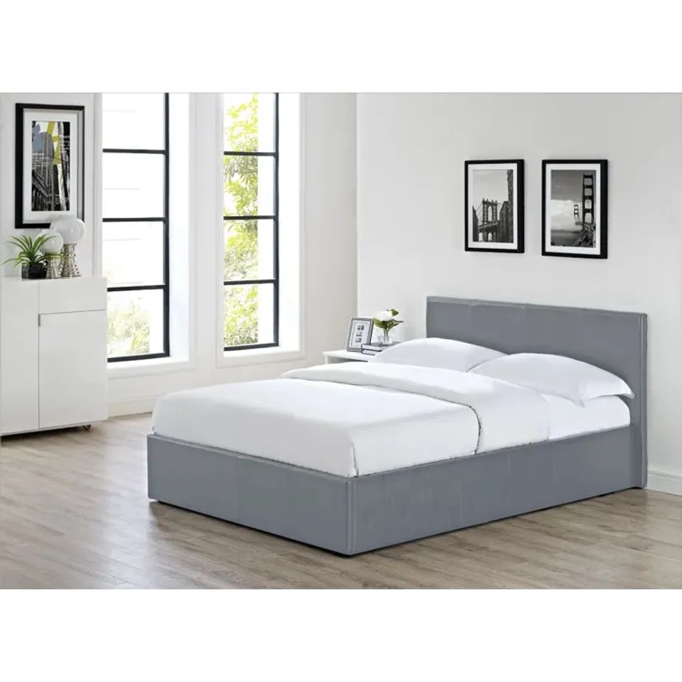 BOXED LOLITA UPHOLSTERED OTTOMAN BED (2 BOXES)