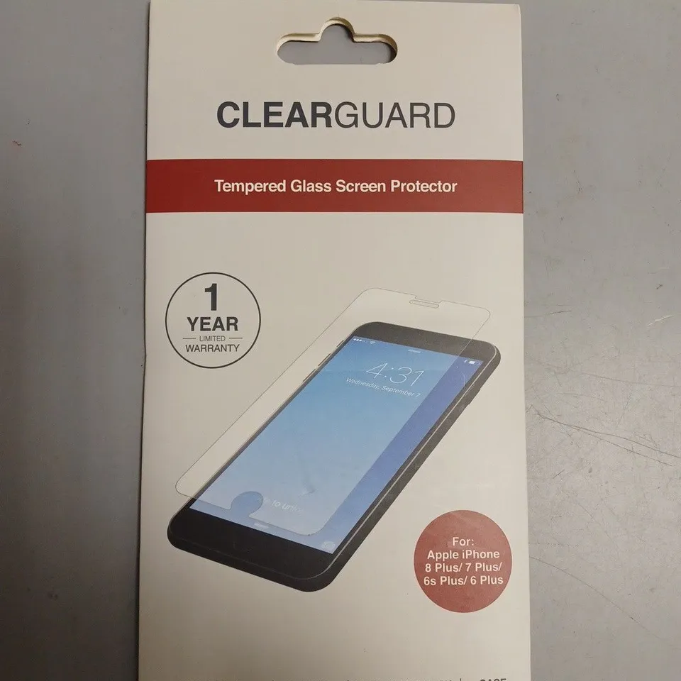 APPROXIMATELY 350 BRAND NEW SEALED CLEAR GUARD TEMPERED GLASS SCREEN PROTECTORS FOR IPHONE 8/7/6S/6 PLUS