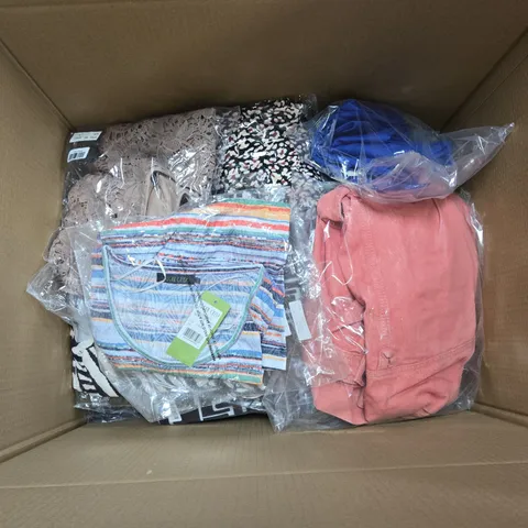 LARGE BOX OF APPROX 20 ASSORTED WOMEN'S CLOTHING IN SEALED PACKAGING
