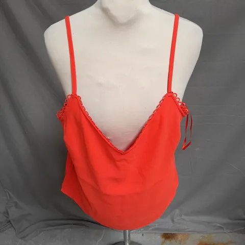 TED BAKER STRAPPY CAMI IN RED SIZE 4/UK 14