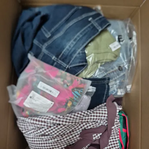 APPROXIMATELY 25 ASSORTED CLOTHING PRODUCTS IN VARIOUS STYLES & SIZES