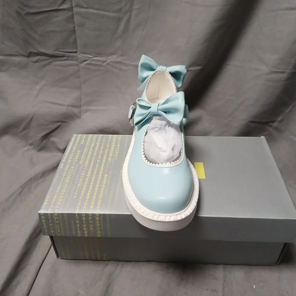 BOXED KOI FAIRY LACE DOILY MARY JANES – BABY BLUE, UK5