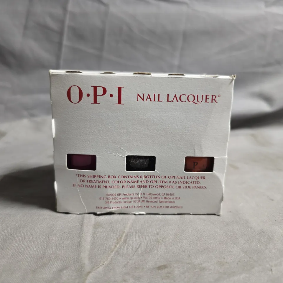 OPI NAIL LACQUER 6-BOTTLE NAIL POLISH SET (BOXED)