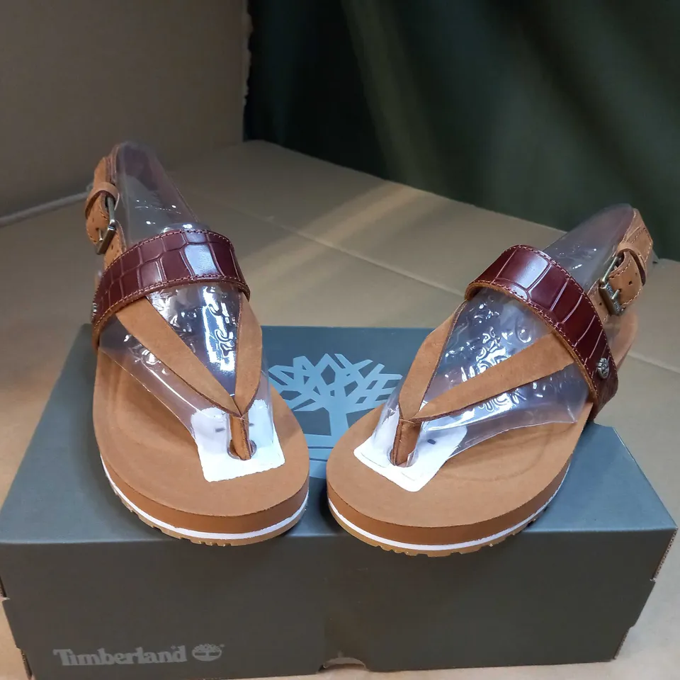 NEW TIMBERLAND MALIBLU WAVES CROC LEATER FLIP SANDALS