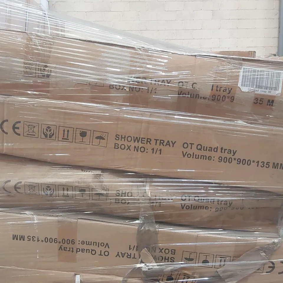 PALLET CONTAINING APPROXIMATELY 13x SHOWER TRAYS