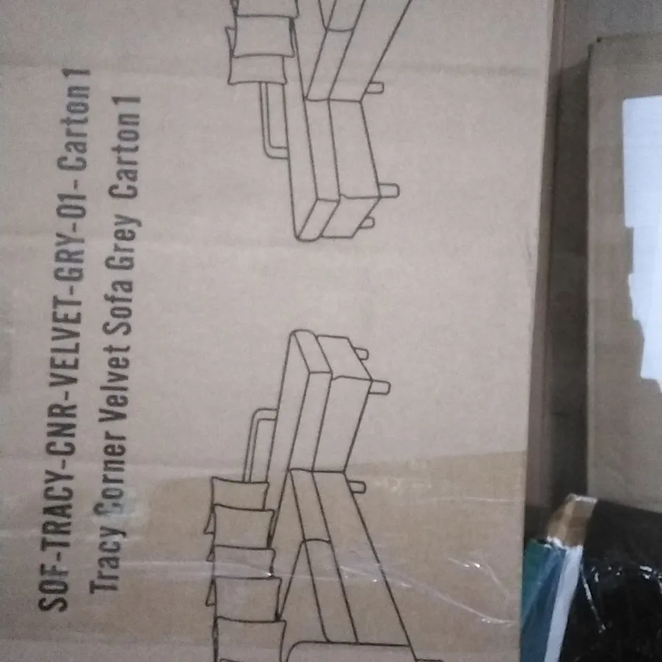 BOXED DENAYSIA REVERSIBLE CORNER SOFA - 2 BOXES 