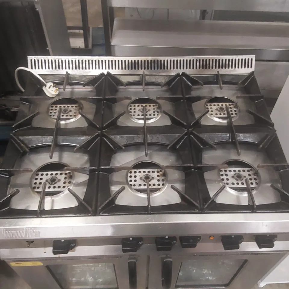 MOORWOOD VULCAN COMMERCIAL 6-BURNER GAS OVEN RANGE