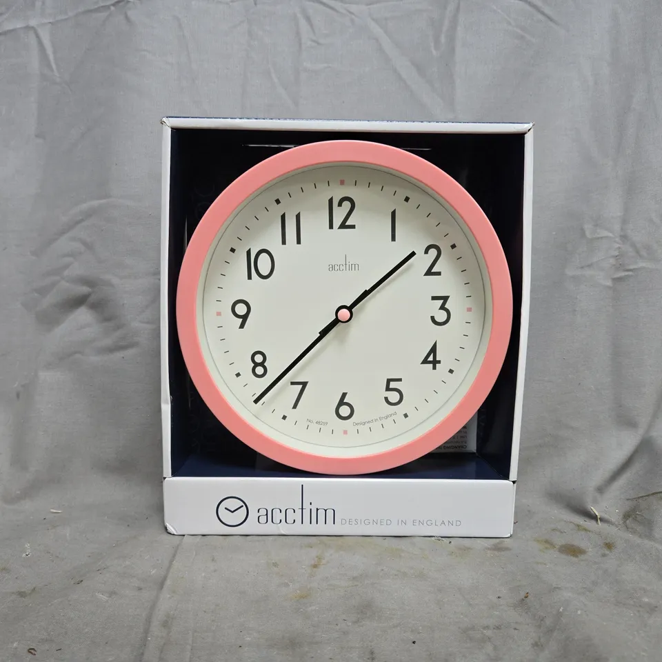 ACCTIM WALL CLOCK IN PINK