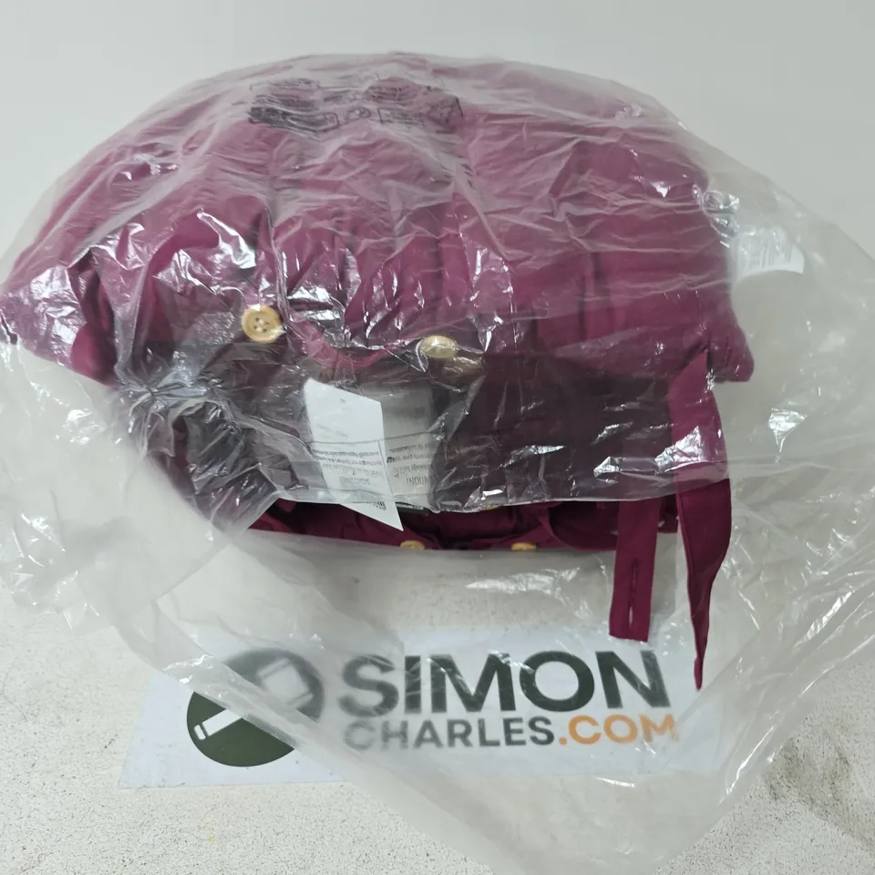 6 HOMESCAPES PLUM SEAT PADS 100% COTTON CHAIR CUSHIONS 40X40 CM