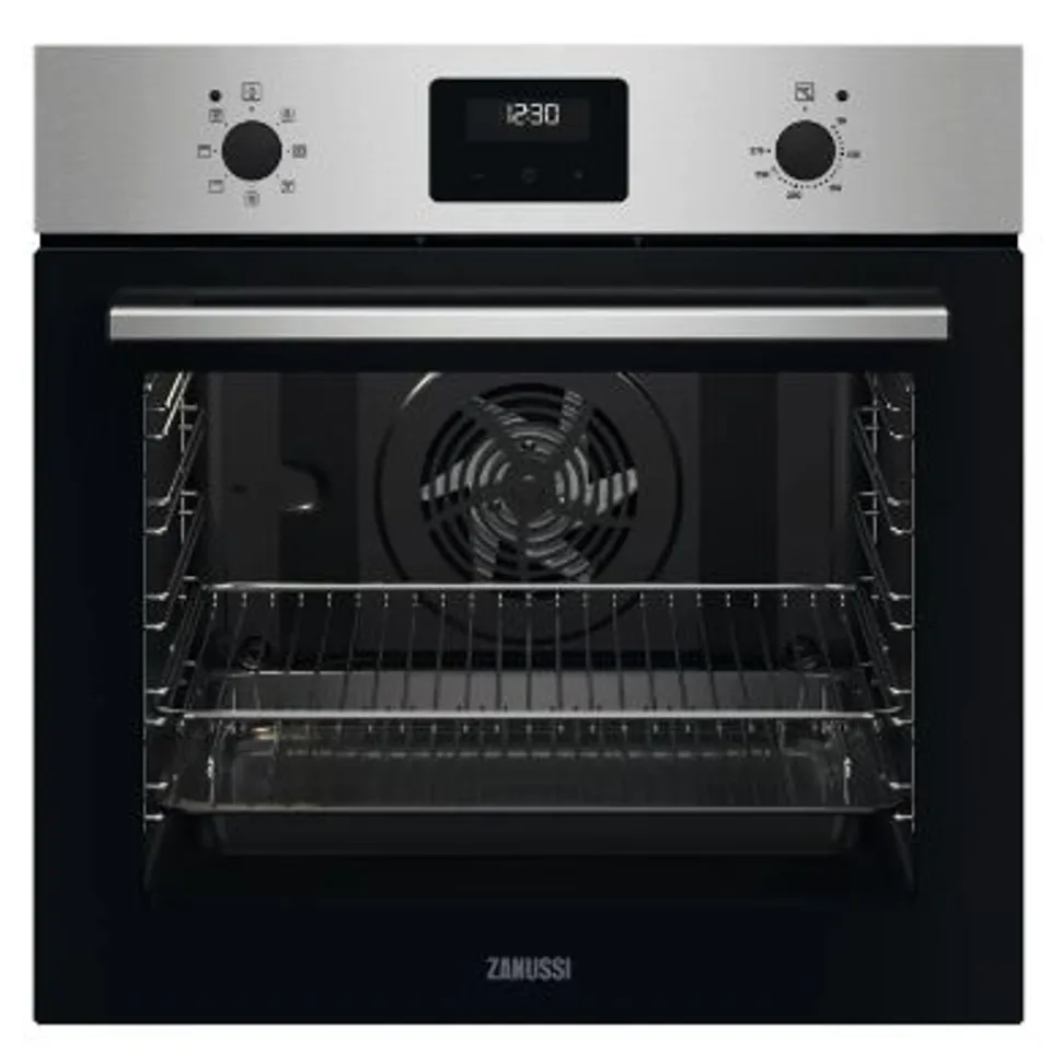 ZANUSSI SERIES 20 FANCOOK INTEGRATED SINGLE ELECTRIC OVEN MODEL ZOHNX3X1 RRP £325