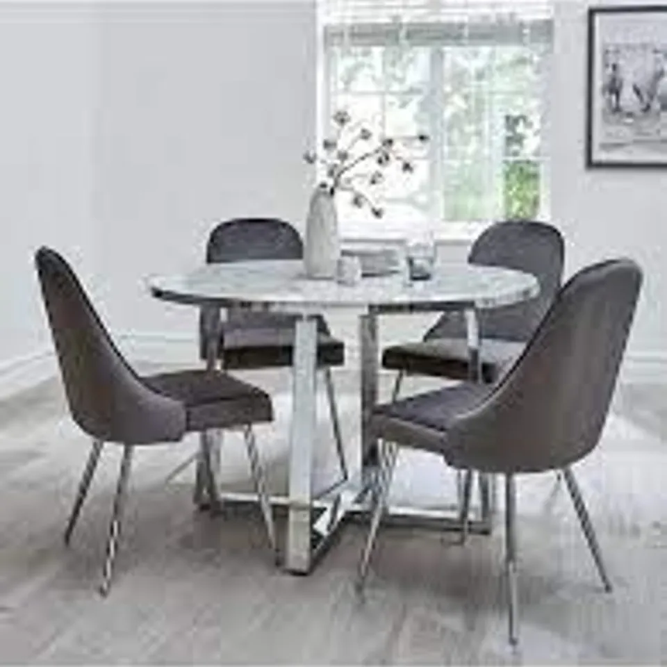 BOXED GRADE 1 SET OF 4 IVY DINING CHAIRS IN GREY  RRP £799