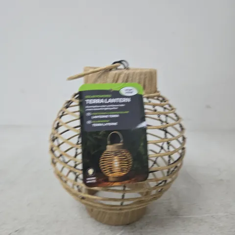 WOVEN BAMBOO LANTERN GARDEN ORNAMENT